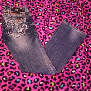 Miss Me bling bootcut flair zebra leopard animal print size 26 super cute!